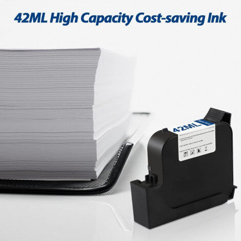 BENTSAI EB21B Black Water-Based Ink for BT-HH6210B, 6210BL, B30, B35, B40, B45, B80, B85 Handheld Printer, 4 Packs